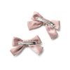 Halo Luxe Rosa Vintage Satin Double Bow Clips - Mauve