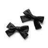 Halo Luxe Rosa Vintage Satin Double Bow Clips - Black