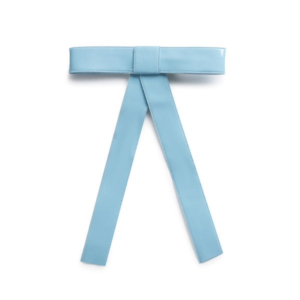 Halo Luxe Taffy Patent Leather Bow Clip - Powder Blue