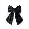 Halo Luxe Vivienne Studded Velvet Medium Hair Clip - Black