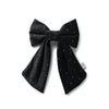 Halo Luxe Vivienne Studded Velvet Medium Hair Clip - Black