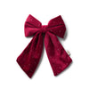 Halo Luxe Vivienne Studded Velvet Medium Hair Clip - Scarlet