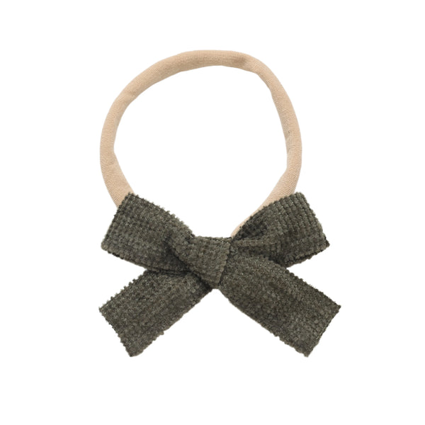 Halo Luxe Abigail Luxe Corduroy Baby Headband - Olive