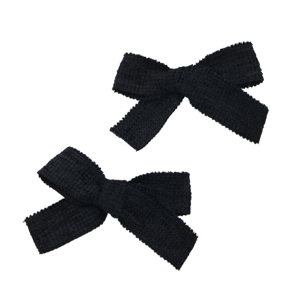 Halo Luxe Abigail Luxe Corduroy Double Clip Set - Black