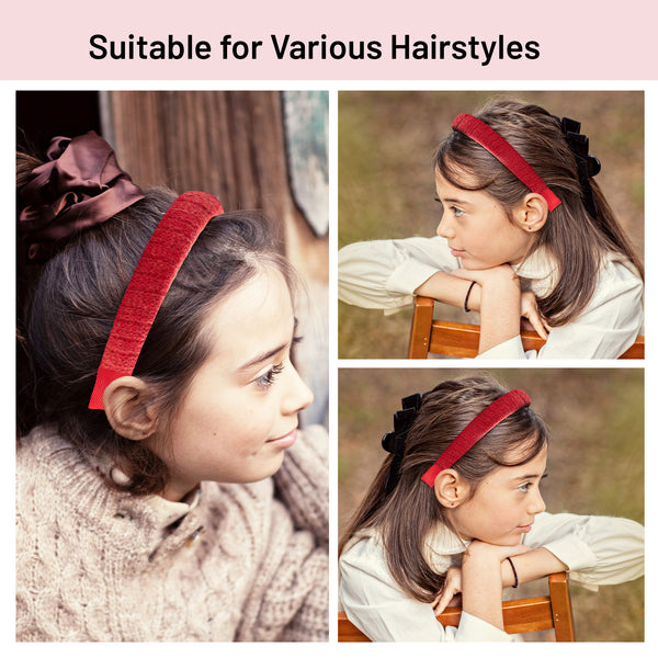 Halo Luxe Avery Ribbed Knit Padded Headband - Red