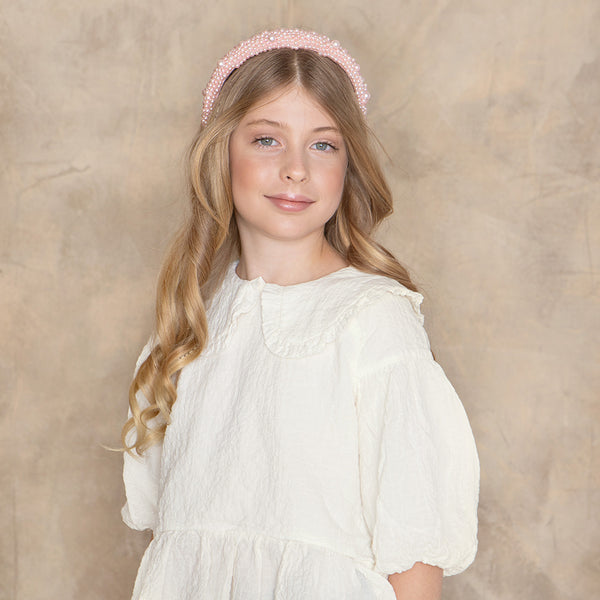 Halo Luxe Becca Pearl Headband - Ballet Slipper