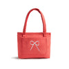 Halo Luxe Bow Logo Terry Resort Tote Bag - Strawberry
