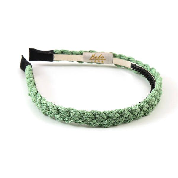 Halo Luxe Bea Braided Rope Headband - Mint Green