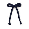 Halo Luxe Bea Braided Rope Bow Hair Clip - Navy Blue