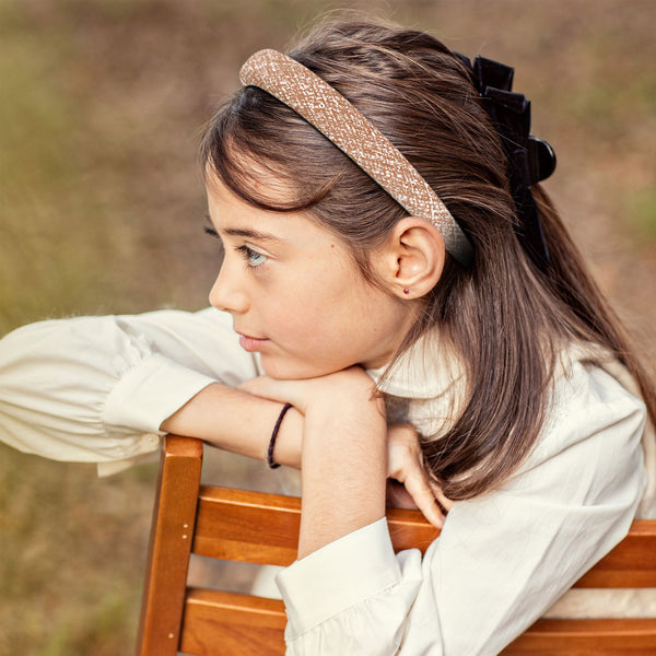 Halo Luxe Clara Tweed Padded Headband - Caramel