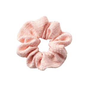 Tweed scrunchie in Ballet Slipper color