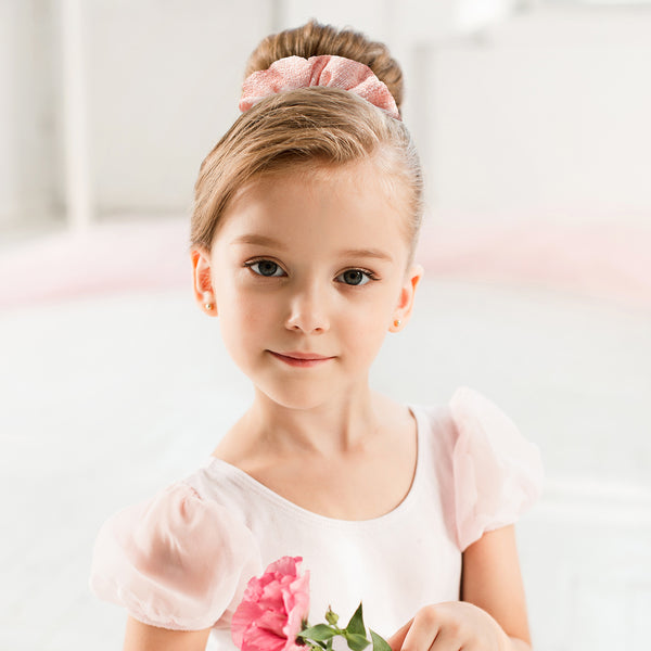 Halo Luxe Clara Tweed Scrunchie - Ballet Slipper
