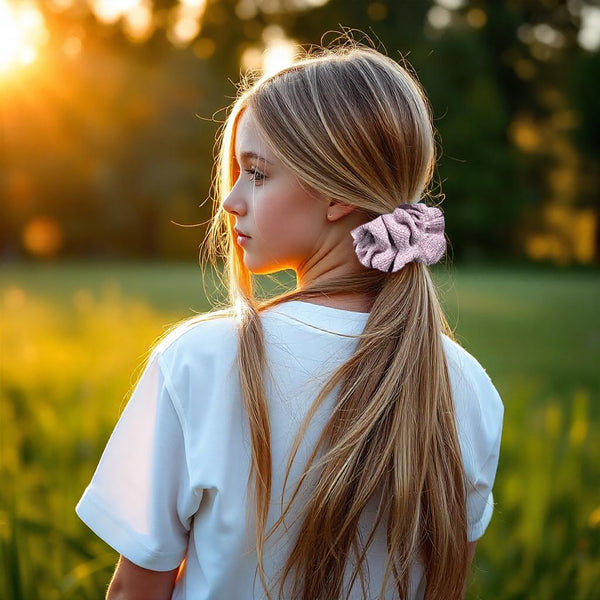 Halo Luxe Clara Tweed Scrunchie - Lavender