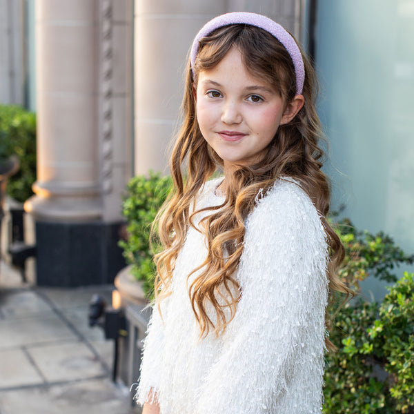 Halo Luxe Clara Tweed Padded Headband - Lavender