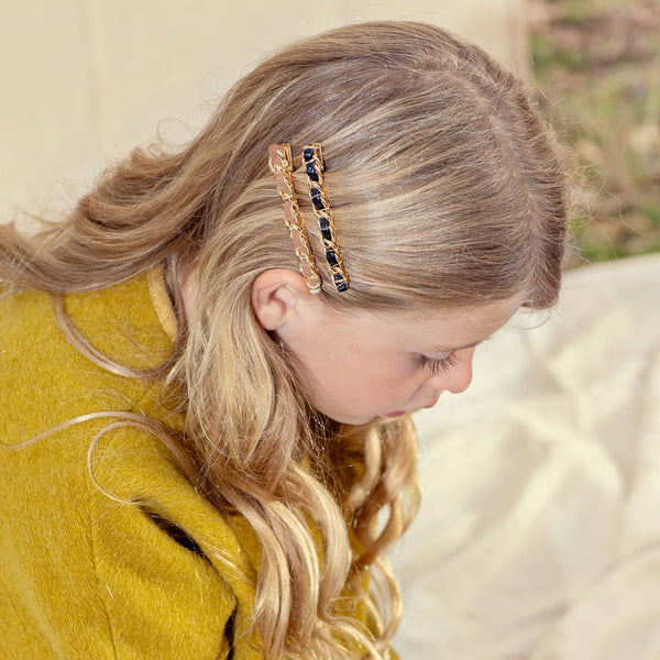 Halo Luxe Coco Gold Chain Clip - Mauve