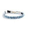 Coco Silver Chain Headband - Light Blue Denim