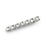 Halo Luxe Crystal Satin Clip - White