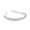 Halo Luxe Crystal Satin Headband - Off White