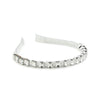 Halo Luxe Crystal Satin Headband - White