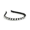 Halo Luxe Crystal Satin Headband - Black