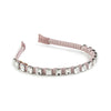 Halo Luxe Crystal Satin Headband - Pink