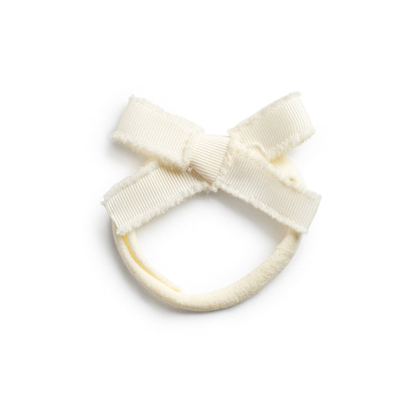 Halo Luxe Dahlia Deconstructed Grosgrain Ribbon Baby Band - Off White