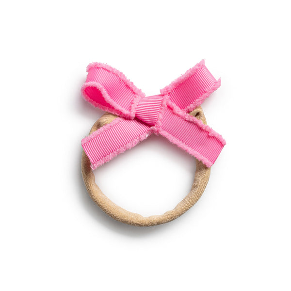 Halo Luxe Dahlia Deconstructed Grosgrain Ribbon Baby Band - Hot Pink