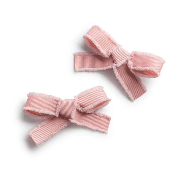 Halo Luxe Dahlia Deconstructed Grosgrain Ribbon Double Clip Set - Pink