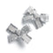 Halo Luxe Dahlia Deconstructed Grosgrain Ribbon Double Clip Set - Silver