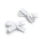 Halo Luxe Dahlia Deconstructed Grosgrain Ribbon Double Clip Set - White
