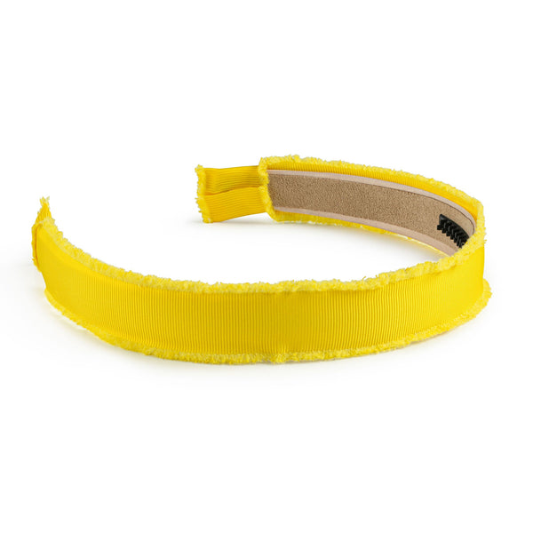 Halo Luxe Dahlia Deconstructed Grosgrain Ribbon Headband - Yellow