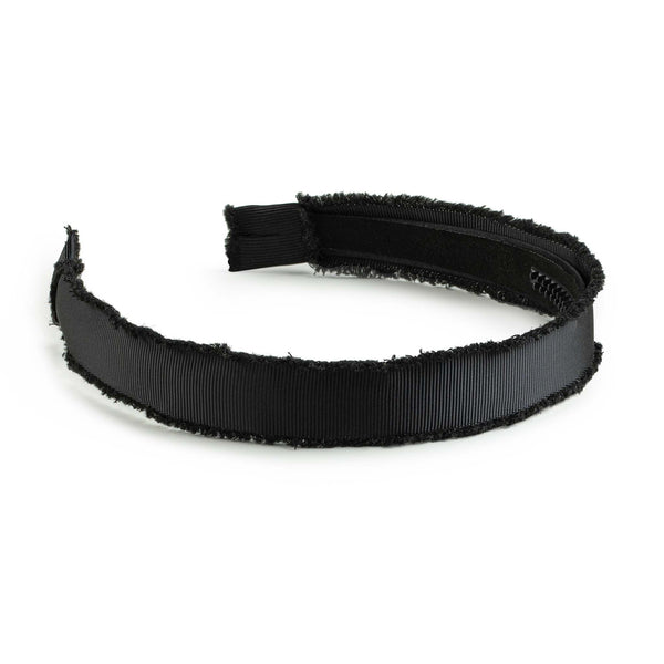 Halo Luxe Dahlia Deconstructed Grosgrain Ribbon Headband - Black