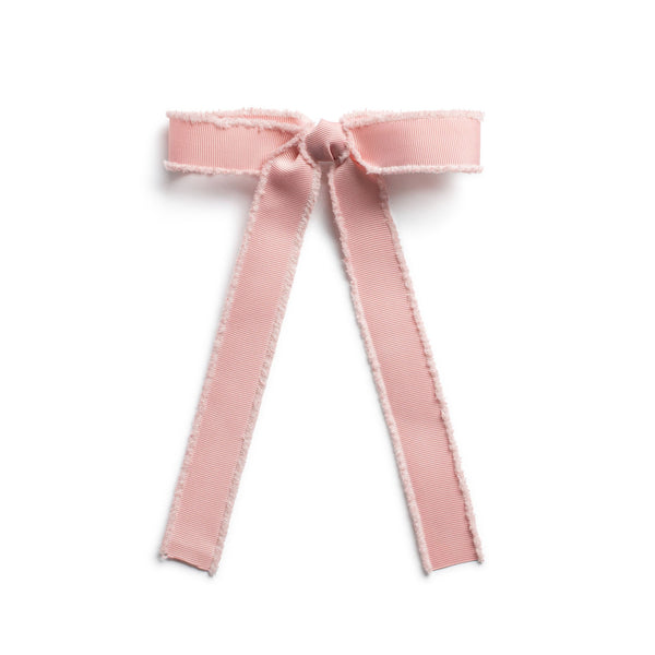 Halo Luxe Dahlia Deconstructed Grosgrain Ribbon Long Tail Clip - Pink