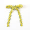 Halo Luxe Gia Embroidered Floral Bow Hair Clip - Pale Yellow