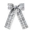Halo Luxe Estella Tweed Pearl Trimmed Long Tail Clip - Ivory/Black
