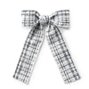 Halo Luxe Estella Tweed Pearl Trimmed Long Tail Clip - Ivory/Black