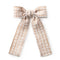Halo Luxe Estella Tweed Pearl Trimmed Long Tail Clip - Tan/Ivory