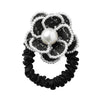 Halo Luxe Estella Tweed Pearl Trimmed Pony - Black