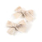 Halo Luxe Jocelyn Gingham Scalloped Double Clip Set - Taupe