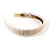 Halo Luxe Jocelyn Gingham Scalloped Headband - Taupe