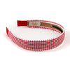 Halo Luxe Jocelyn Gingham Scalloped Headband - Red
