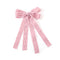 Halo Luxe Jocelyn Gingham Scalloped Bow Hair Clip - Mauve