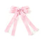 Halo Luxe Jocelyn Gingham Scalloped Bow Hair Clip - Light Pink