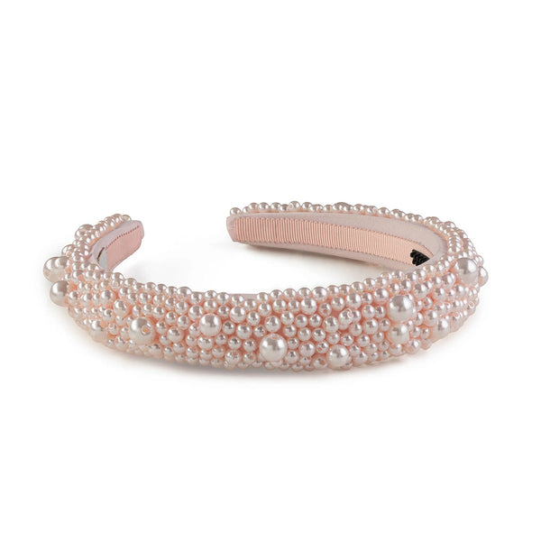 Halo Luxe Becca Pearl Headband - Pastel Pink