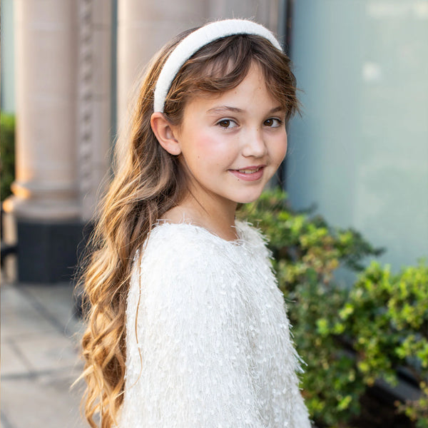 Halo Luxe Avery Ribbed Knit Padded Headband - Ivory