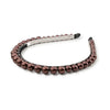 Halo Luxe Bon Bon Pearlized Tiara Headband - Chocolate