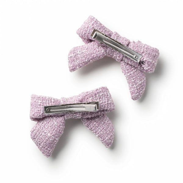 Halo Luxe Clara Tweed Double Clip Set - Lavender