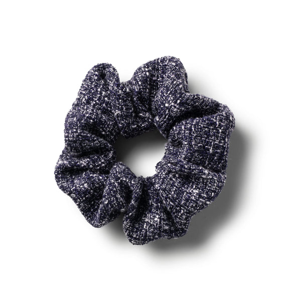 Halo Luxe Clara Tweed Scrunchie - Eggplant