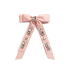 Halo Luxe Rock Candy Rhinestone Embellished Satin Bow Clip - Ballet Slipper