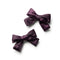 Halo Luxe Rosa Vintage Satin Double Bow Clips - Plum